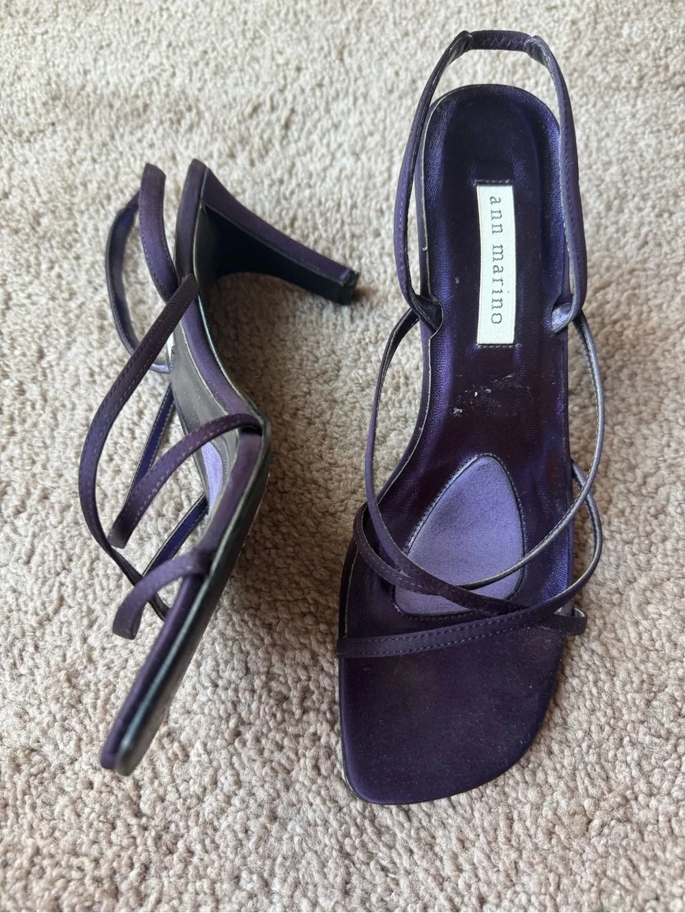 Ann Marino Purple Purple Strappy Heeled Sandals Women's Size 8